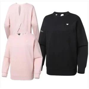 [다이나핏](의정부점)[오버핏] 운동 전후 커버업 맨투맨_WINDY [블랙, 핑크] YWP22225UJB