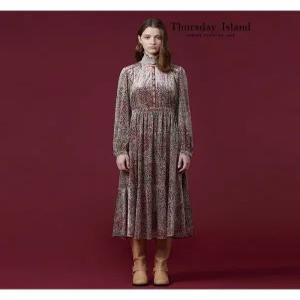 [써스데이아일랜드][Thursday Island] 패턴 벨벳 원피스(T238MOP239W)