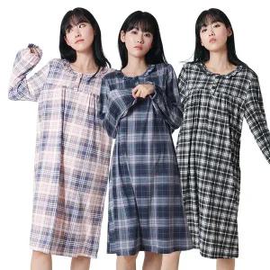 폭스 피치기모 심플 원피스 잠옷 E5 여성용