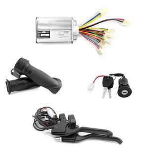 전기 스쿠터 자전거 모터용 키 스위치 스로틀 알루미늄 브레이크 레버가 있는 L-패스터 36V 48V 1000W 브러시드 모터 컨트롤러 키트