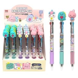레이지스타 3색볼펜 2탄 24개) 다색볼펜 3색볼펜 필기구 피규어 캐릭터볼펜 학용품 단체선물
