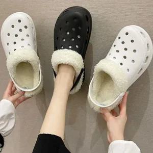 키높이 뮬슬리퍼 유니크털 여자 실내화 윈터용 겨울신발 내피 방한화 뮬