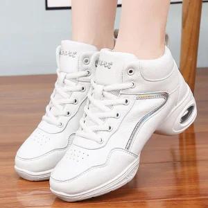 발편한 가죽 라인댄스화 소프트 재즈화 줌바 스포츠댄스 에어로빅 하이탑 운동화 슈즈