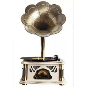 LP플레이어 턴테이블 레트로 충전 나팔관 축음기 인테리어