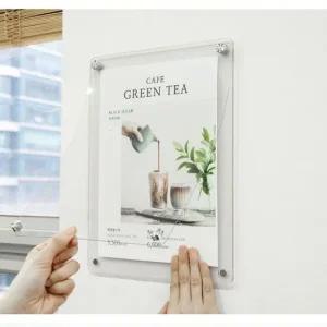 자석프레임A3 반투명 외경 343x466 A3538 자석프레임 게시판꾸미기 알림판 광고판 POP꽂이