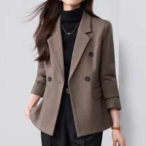 잇츠스타일 [L~4XL] 가을 겨울 모직 정장 코트 클래식한 오피스룩 자켓  111843