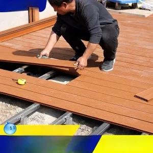 디아노 데크 합성목재 야외 테라스 바닥 방부목 옥상  가로 1m*세로 1m