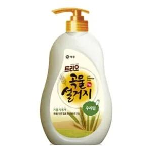 트리오 곡물설거지 우리밀 750ml용기 3개 주방세제 주방세제용기 설겆이세제 설거지세제
