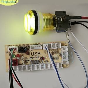 10pcs 아케이드 LED 버튼 diy 키트 부품 교체 푸시 대 한 마이크로 스위치와 12V 30mm botones