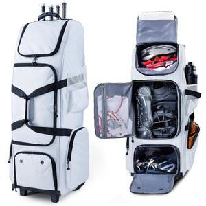 VIGEGARI, 견고한 하드 백킹으로 야구백 업그레이드 - 4 배트용 바퀴가 달린 대형 소프트볼백, 팀 장비 더플 배트백, 8-12세 소년, 청소년, 성인용 포수 기어백