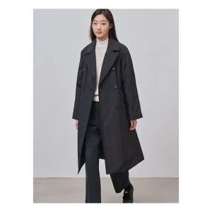 [빈폴레이디스] 트렌치형 롱 패딩 코트 블랙 (BF4X38C045)