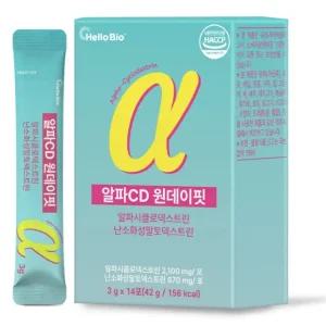 헬로바이오 알파CD 원데이핏 알파시클로덱스트린 난소화성말토덱스트린 3g x 14포 1개
