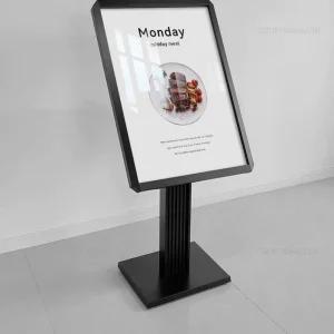 철제입간판 카페 입구 네일샵 실외 블랙 거치 가게 식당