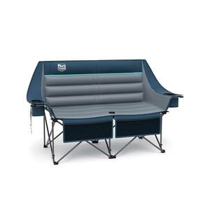 팀버 리지 더블 캠핑 의자, 헤비 듀티 야외 접이식 소파, 캠핑장, 파티오/론, 축구 경기 또는 기타 청소년 스포츠에 적합한 러브시트 600파운드를 지원합니다