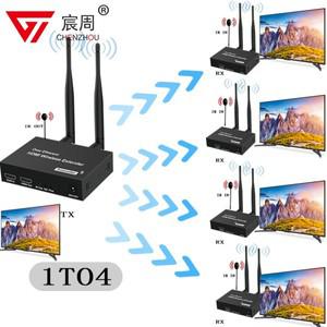 200M 무선 HDMI 연장기 1080P 화면 공유 비디오 송수신기 1:4 무선 와이파이 어댑터 DVD 카메라 PC-TV