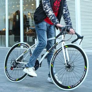 로드 자전거 초경량 공원 트랙 남학생 라이딩 사이클 로드자전거(24단40)-화이트블랙