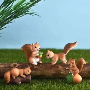 다람쥐 가족 미니어처/데코/장식품/축소판/축소/모형/미니/사이즈/인테리어/장식용/촬영/소품/데스크테리어