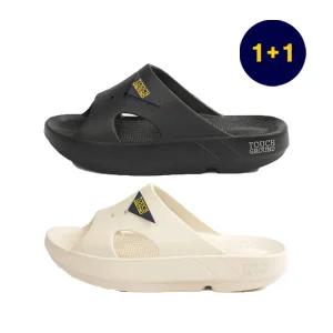 터치그라운드 컴포트롤링 슬리퍼 족저근막 사무실 발편한 여성 원+원 학교 슬리퍼