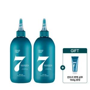 [헤드스파7] 파란눈 블랙 헤어팩 트리트먼트 300ml 2개+썬트리 편백 샴푸 150g