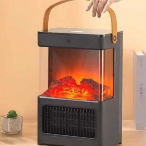벽난로 히터 가정용 벽난로히터 3D 미니 온풍기 불멍 감성