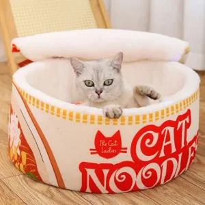 고양이 극세사 컵라면 하우스 대형 1P 숨숨집 쿠션