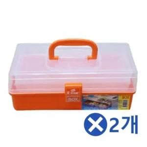 다용도 3단 수납박스x2개-색상랜덤 공구박스 (WFK14FX)
