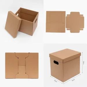 DIY 크라프트 수납 종이박스 박스보관함 다용도수납함 다용도정리함 뚜껑상자 보관박스 수납박스