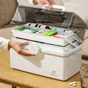 가정용 어린이집 학교 구급상자 상비약 구급함 보관함 약케이스 3단 계단형