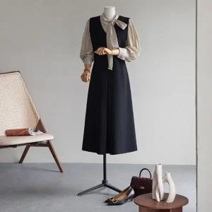 (안나앤플러스) 노엘라 브이넥 나시 원피스 [드레스DY346] 빅사이즈