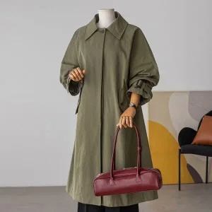 (안나앤플러스) A. 마르티 히든 롱 트렌치[코트D0711I05] 빅사이즈