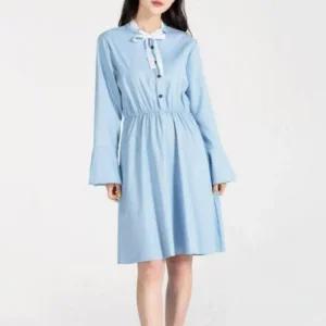 가을 나들이 데일리 간절기 하객룩 여자레이스넥긴팔원피스