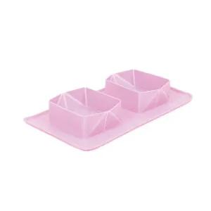[콩심팥심]강아지 접이식 식기 매트 핑크 1P 애견 캠핑 그릇