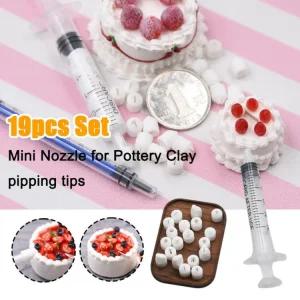 미니 만들기W4F319 팁 토양 장식 도구음식 놀이 모양깍지 케이크 개 잼 짤주머니 주사기