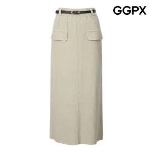 [롯데백화점]지지피엑스 H라인 벨트 세트 니트 스커트 GP9SK027B