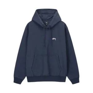 스투시 스탁 로고 후드 네이비 Stussy