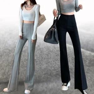 힙제이 기모 여성용 부츠컷 앞핀턱 스판 트레이닝 빅사이즈까지 블랙 겨울 여성바지 4XL