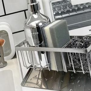 스텐 수세미 거치대 싱크대 주방 세제 수납 받침대 다용도 키친랙 걸이형 정리대