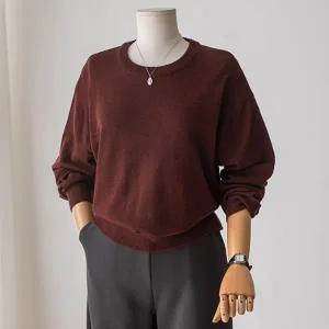 (안나앤플러스) 헤이븐 라운드 니트[니트DYH76] 빅사이즈