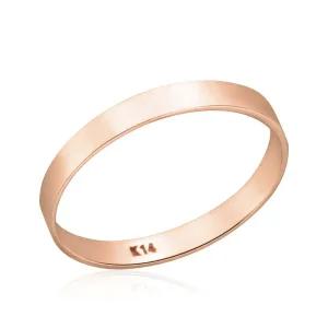 14K 2.5mm 민자 열손가락 레이어드 평반지 NPR32695