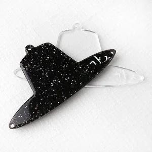 싼비즈 [6609-01]아크릴펜던트 한국 전통 키링만들기재료 갓 64.5x30mm ,1개