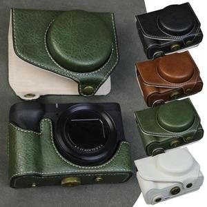 Canon PowerS 레트로 PU 가죽 보호 케이스 용 고퀄리티 카메라 가방 어깨 끈이포함 스크래치 방지 낙하