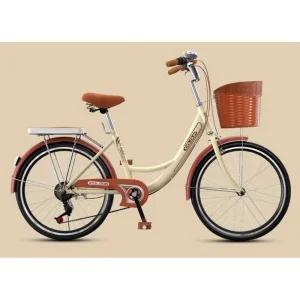 아줌마 여성 자전거 출퇴근 출퇴근용 옛날 바구니