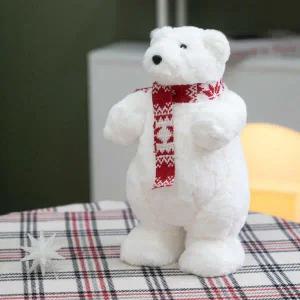 아트박스/플라워트리 크리스마스 북극곰 인형 대형 장식 부드러운 20x36cm