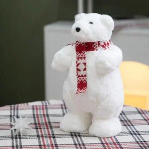 [아트박스]/플라워트리 크리스마스 북극곰 인형 대형 장식 부드러운 20x36cm