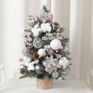 /플라워트리 크리스마스 미니트리 워머 글로시목화그레이 45cm