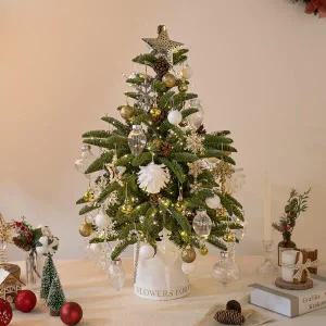 /플라워트리 크리스마스 미니트리 화분 크리스탈 설정 80cm (DIY)