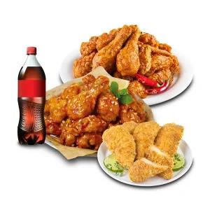 (호식이두마리) (패밀리SET)매운간장+양념+텐더킹(머스타드)+콜라500ml