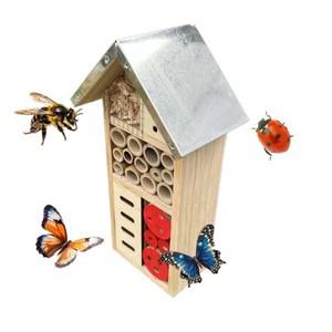 곤충 집 나무 호텔 자연 둥지 서식지 번식 야외 정원 마당 꿀벌