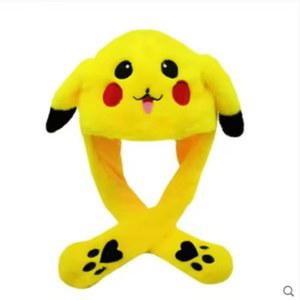 손수건원단 움직이는 귀가 있는 토끼 모자 귀여운 봉제 머리띠 장식 소품 발을 누르면 터지는