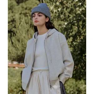 탑텐 TOPTEN 여성 BALANCE 울라이크 부클 후드 집업 MBE4TC2293